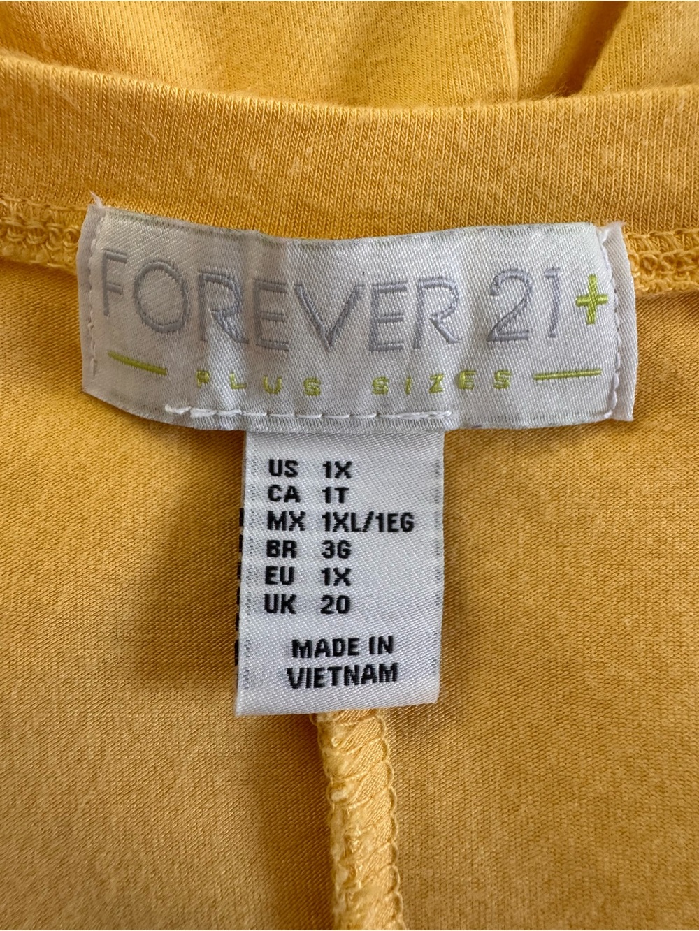 Forever 21 Plus 1X Mustard Yellow Sleeveless Swing Dress Stretch Knit - Picture 5 of 6